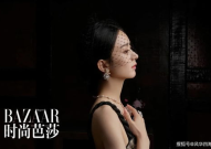 赵丽颖时尚芭莎写真,优雅绽放，光影中的时尚女王